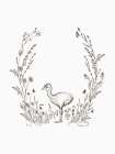 Safari Baby Ostrich Art Print