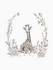 Safari Giraffe Art Print