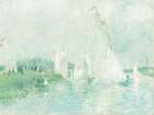 Vintage Sunday Sailboats Art Print