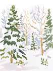 Pastel Evergreens Art Print