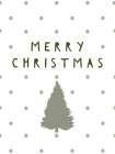 Green Merry Christmas Tree Dots Art Print