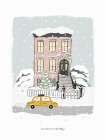 Snow Storm In Brooklyn Art Print