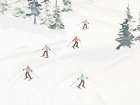 Skiing In Tremblant Art Print