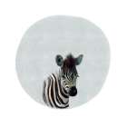 Baby Zebra Gray Art Print