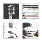 Music Squares Coloured Art Print