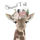 Floral Giraffe Stand Tall Art Print
