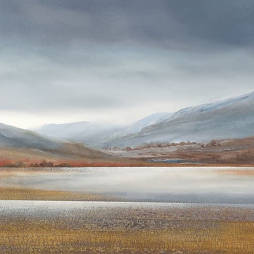 Mountainous Fields 2 Landscape Print