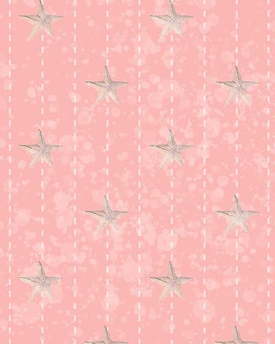 Whimsical Starfish Bubble Stitch Art Print