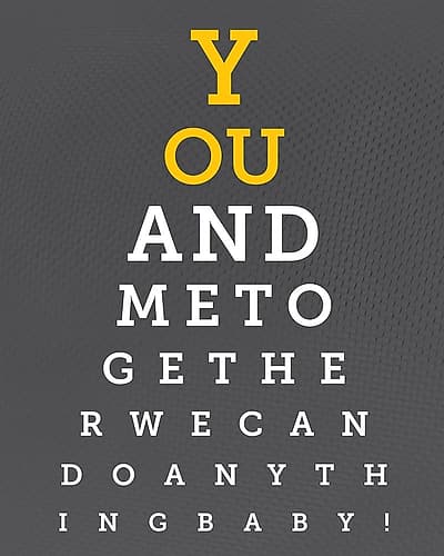 Colorful Eye Chart 6 Kids Print