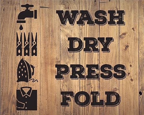 Laundry Natural 2 Signs Print