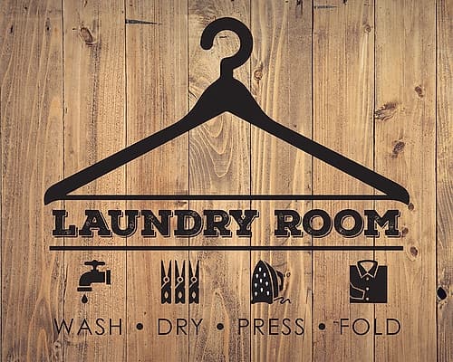 Laundry Natural 3 Signs Print