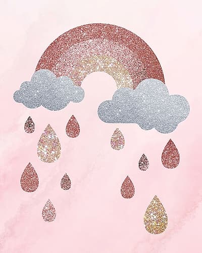 Rose Glitter 2 Art Print