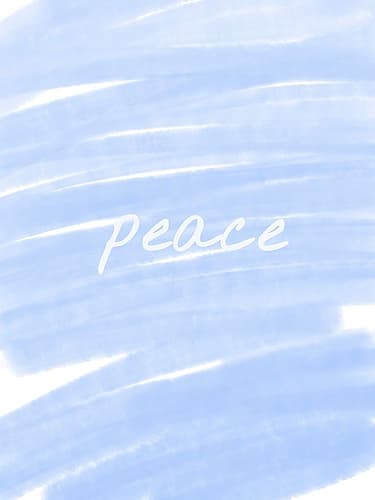 Peace Paint Blue Inspirational Print