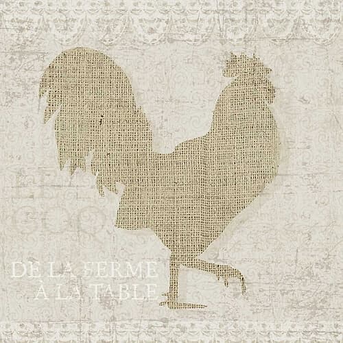 Burlap Farm Animals 2 Art Print