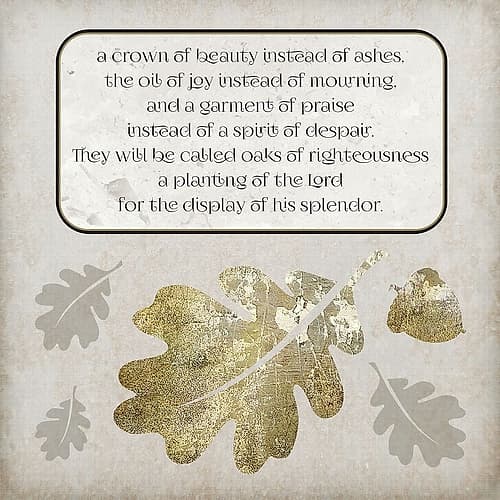 Gold Foil Scriptures 3 Nature Print