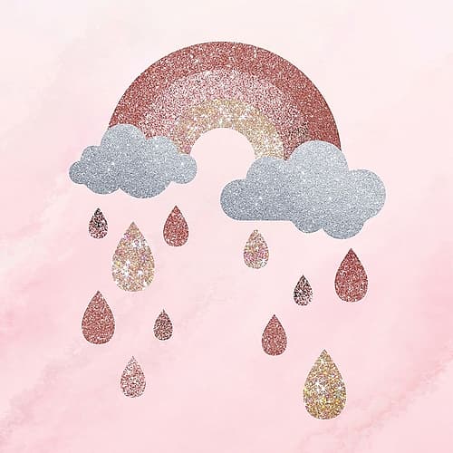 Rose Glitter 2 Art Print