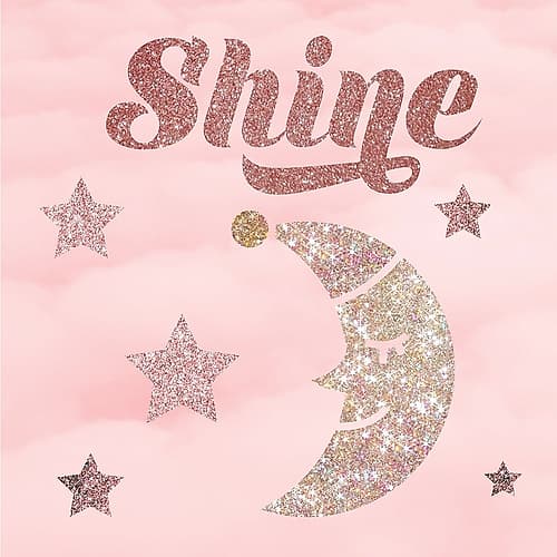 Rose Glitter 3 Kids Print