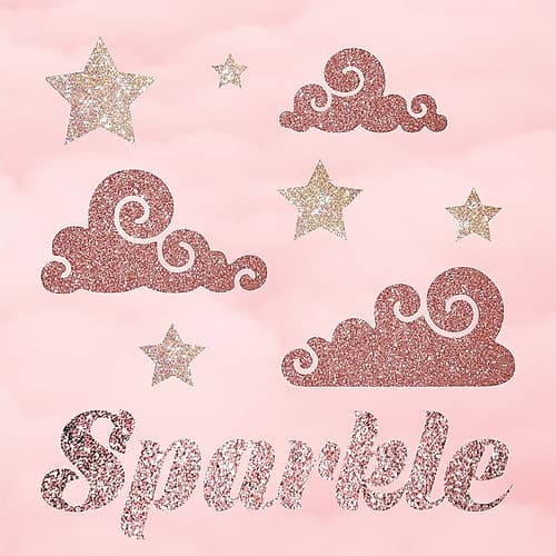 Rose Glitter 4 Art Print