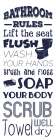 Bath Rules 533 Bathroom Art Print