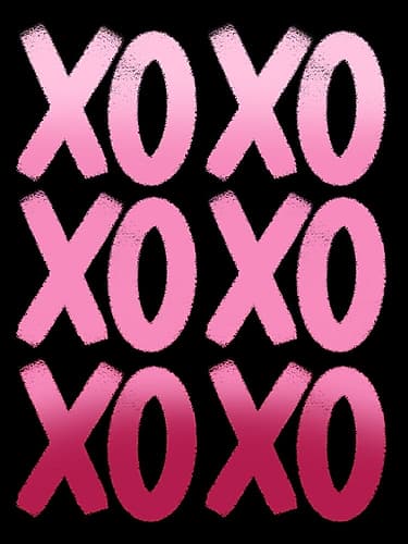 Repeated Hugs And Kisses Holidays Print