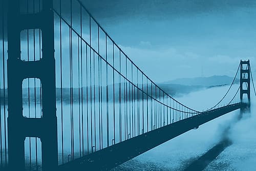 Golden Gate Evening Cityscapes Print