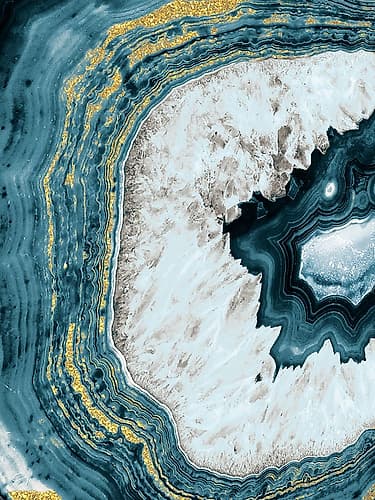 Azur Aurora Geod Art Print by Marcus Prime