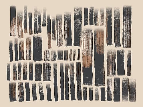 Natural Divided Lines Art abstrait reproduction