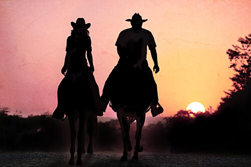 Riding Partners Art Print