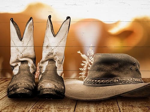 Hat And Boots Nature Print