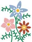 Vintage Split Blooms 2 Art Print