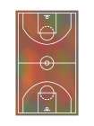 Basketball Court 1 Art Print