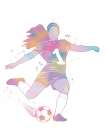 Bright Soccer Player Art Print