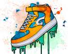 Artsy Sneaker 1 Art Print