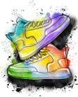 Splattered Shoes 1 Art Print