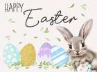 Happy Easter Bunny Art Print