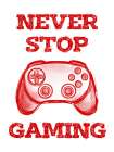 Never Stop Red Art Print