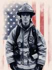 American Fire Fighter Art Print
