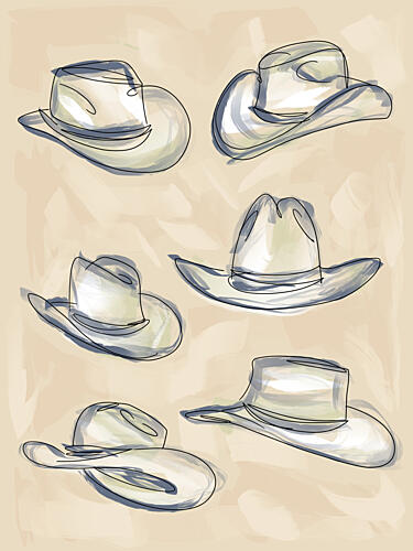 Cowboy Hats Fashion Print