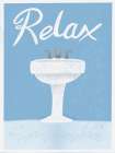 Relaxing Wash 1 Bathroom Art Print