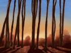 Creeping Shadows 1 Art Print