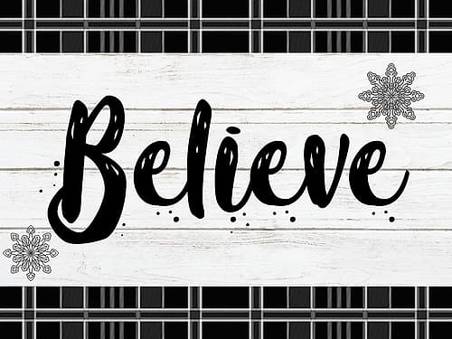Vintage Believe 1 Art Print