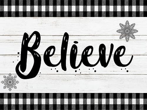 Vintage Believe 1 Art Print