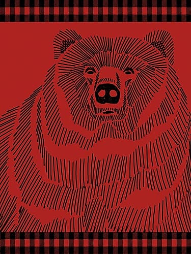 Checkered Bear 2 Art Print
