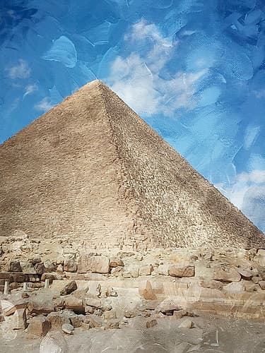 Pyramid Of Giza Landscape Print