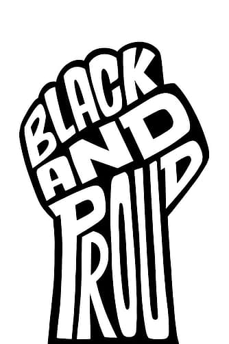 Black and Proud Fist Symbols Print