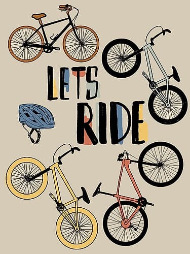 Lets Ride 2 Signs Print