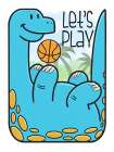 Dino Playing Art Print