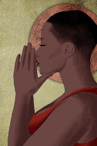 Praying Goddess 1 Art Print