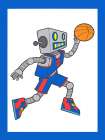 Robo Hoops 4 Art Print