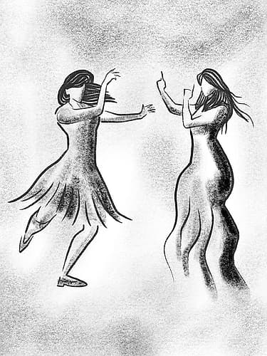 Dancing Friends 1 Figurative Print